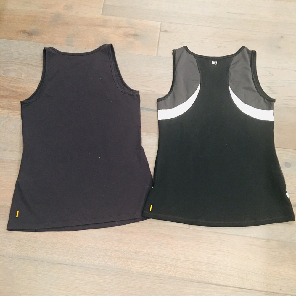 ❤️LUCY Set of 2 black tank tops size medium
